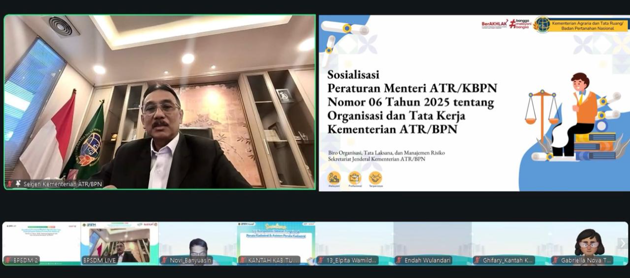 Dorong Kinerja Lebih Efektif, Sekjen ATR/BPN Tekankan Implementasi Regulasi Baru