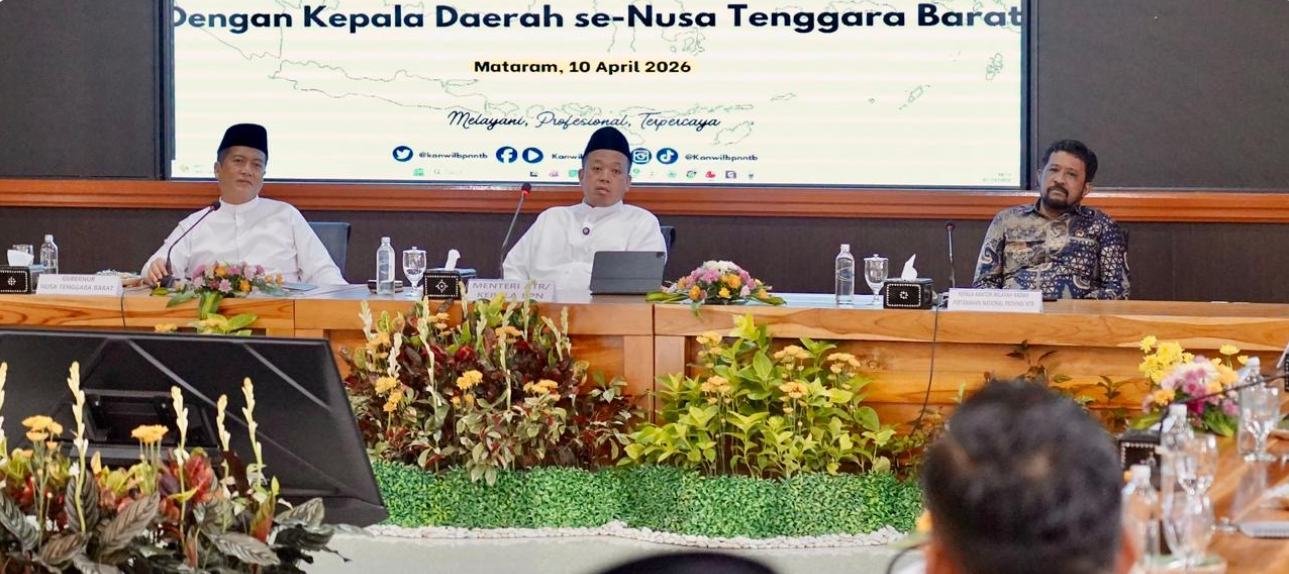 Rakor Bersama Pemda NTB, Menteri Nusron Sebut Integrasi Data Tanah dan Pajak Bisa Dongkrak PAD hingga 300%