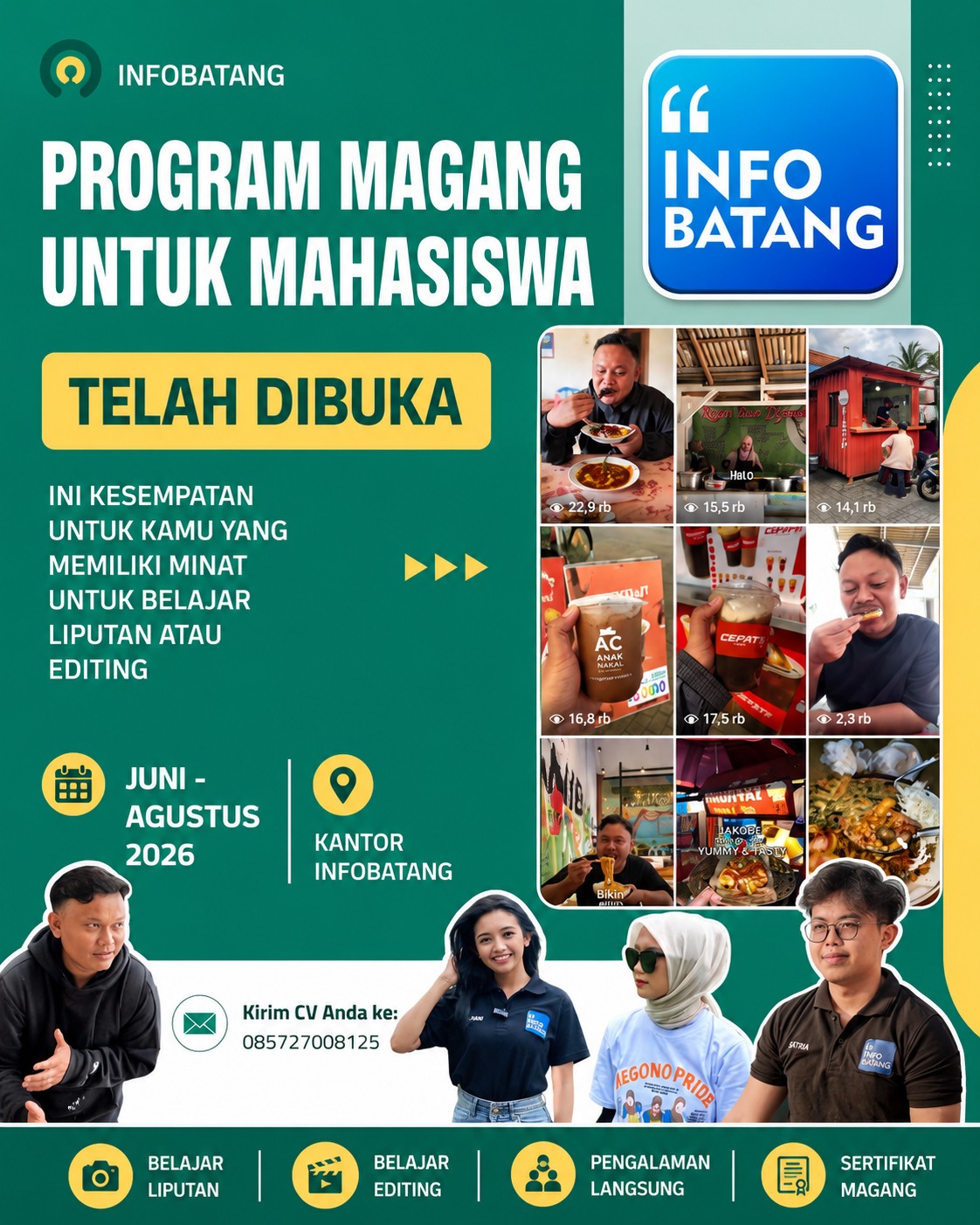 PROGRAM MAGANG INFOBATANG TELAH DIBUKA! ✨🎥