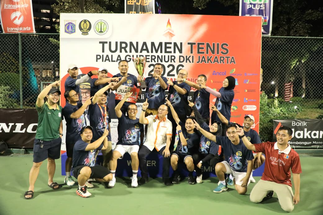 Kementerian ATR/BPN Raih Juara II Beregu Turnamen Tenis Piala Gubernur DKI Jakarta 2026