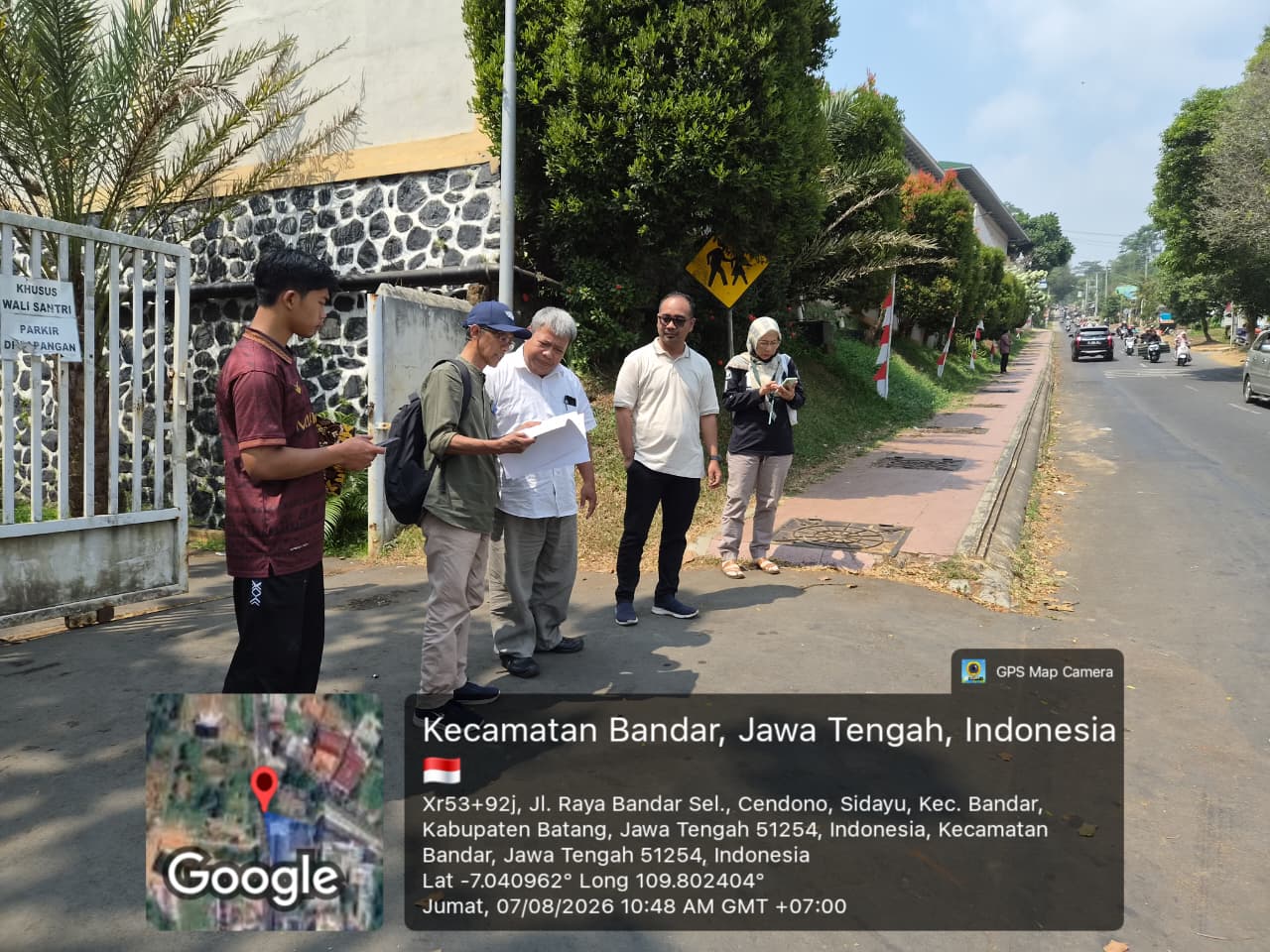 Kantor Pertanahan Kab. Batang Lakukan Peninjauan Lokasi PKKPR Kegiatan Non Berusaha di Pondok Pesantren Tazakka Desa Sidayu Kec. Bandar