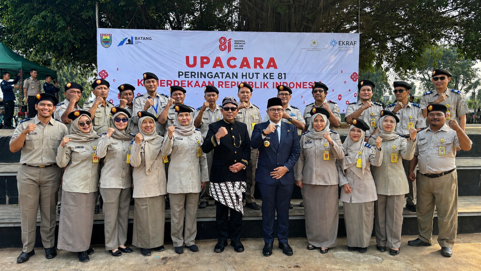 Semangat Kemerdekaan, Kantor Pertanahan Kab. Batang Mengikuti Upacara Peringatan HUT Republik Indonesia Ke-81 )