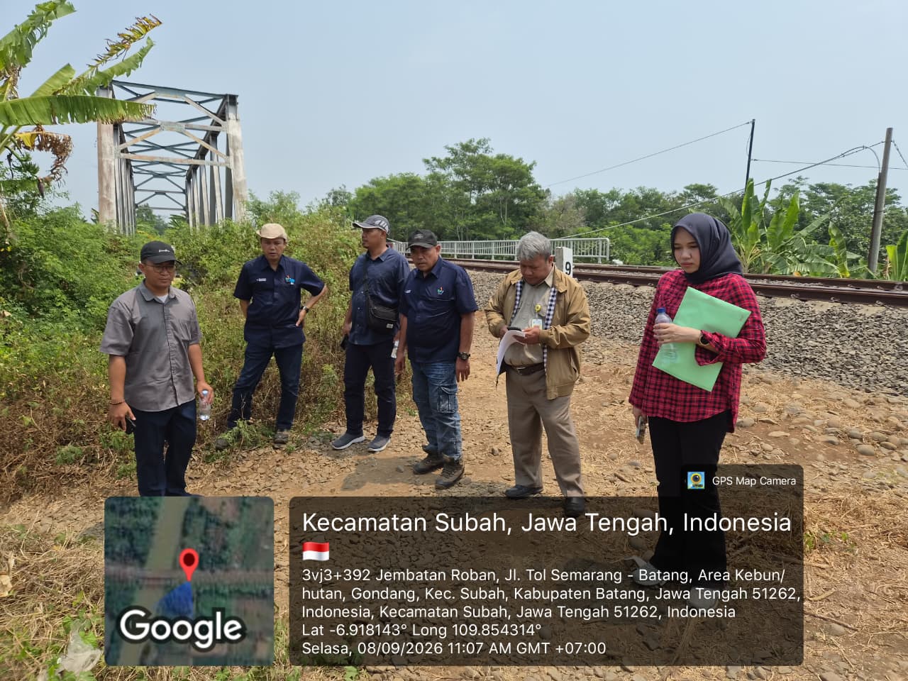 Kantor Pertanahan Kab. Batang Lakukan Peninjauan Lokasi PTP PKKPR Untuk Kegiatan Yang Bersifat Strategis Nasional di Desa Gondang Kec. Subah