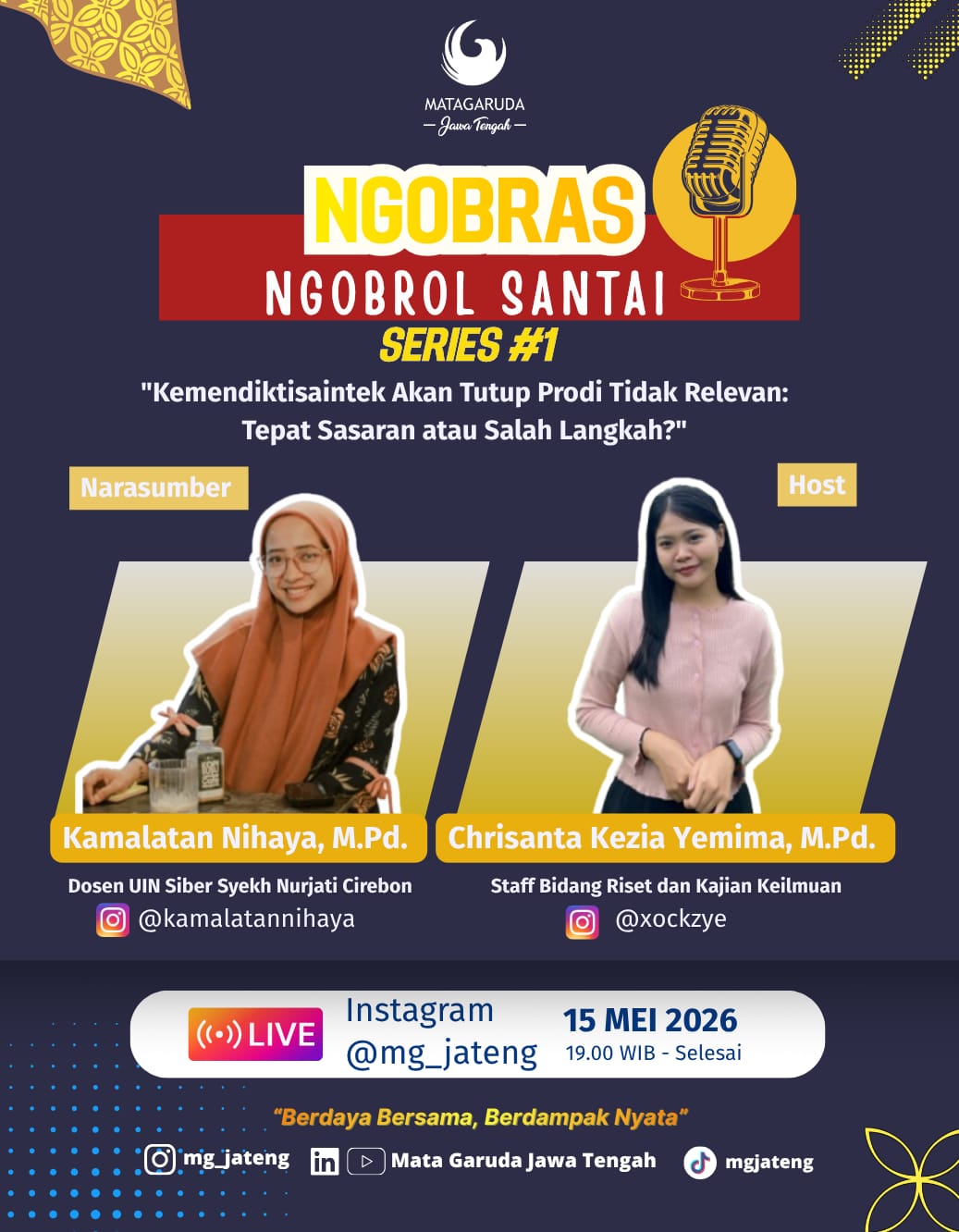 Soroti Wacana Penutupan Prodi oleh Kemendiktisaintek, MG Jateng Hadirkan Ruang Diskusi Publik